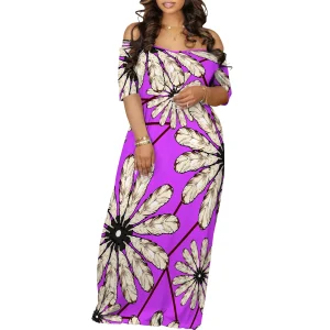 Vestido largo de manga corta estampado a la moda para mujer Vestido | Ropa de mujer · Omeda.es