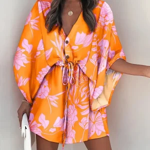 Vestido de verano con estampado Floral para mujer, Media manga, | Ropa de mujer · Omeda.es
