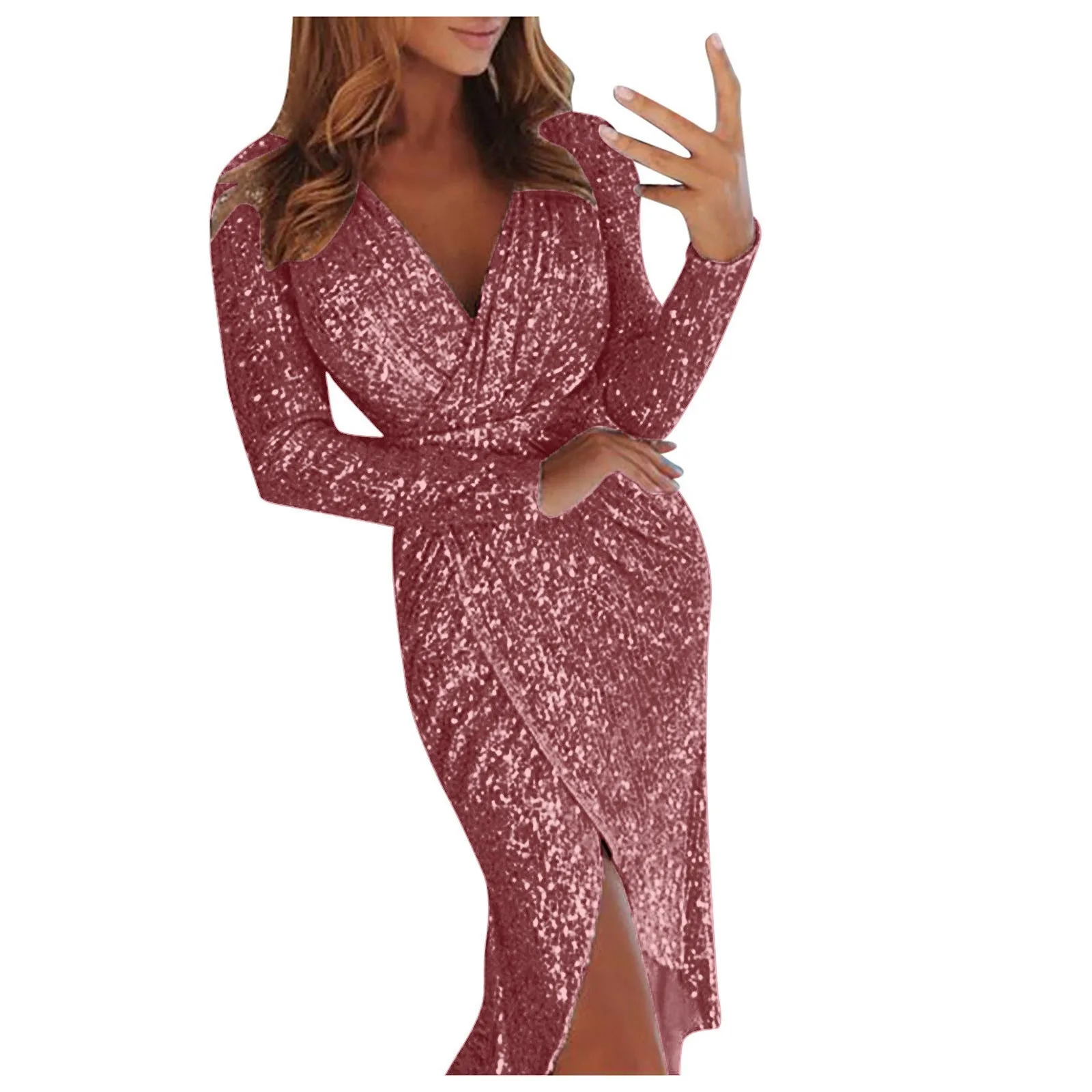 Vestidos de fiesta para mujer, vestido Sexy de lentejuelas con escote | Ropa de mujer · Omeda.es - Imagen 3