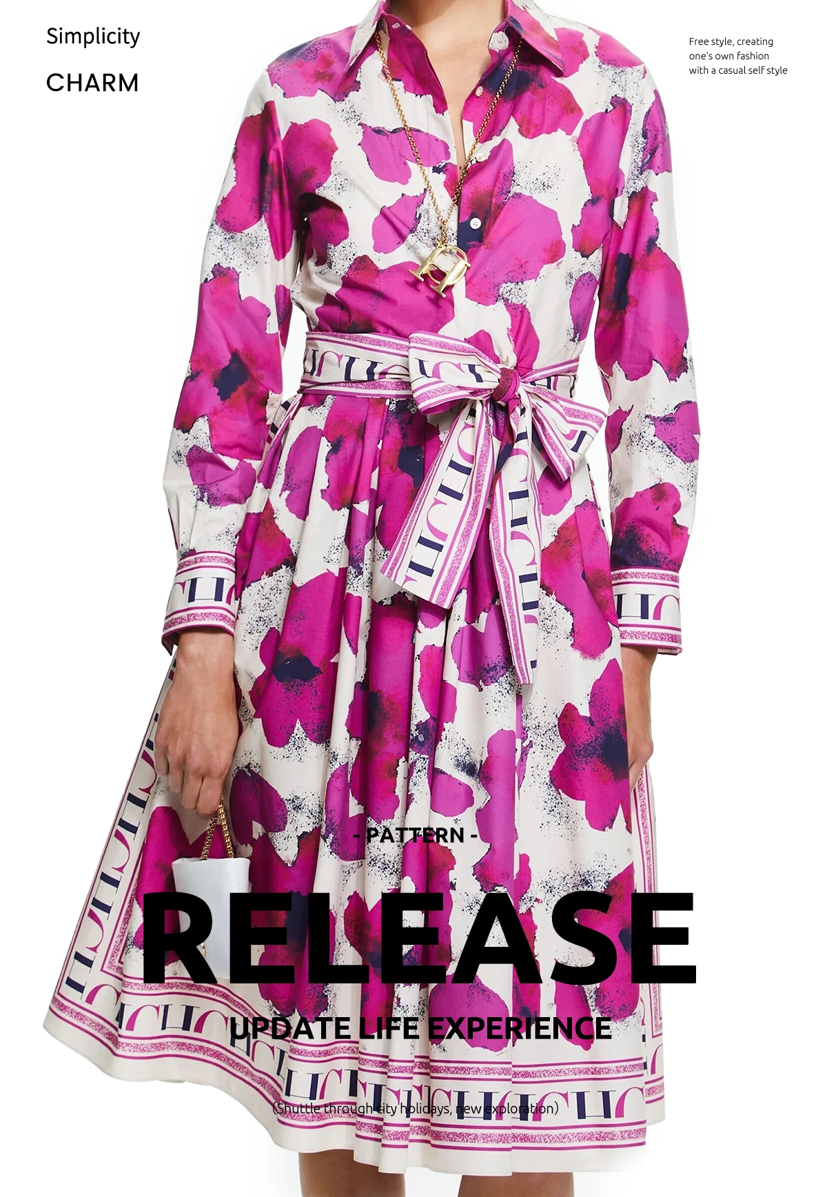 Vestidos de Fiesta Retro para mujer, camisa de manga larga, cinturón, | Ropa de mujer · Omeda.es - Imagen 3