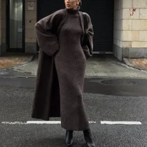 Vestidos de mujer trajes 2025 Otoño/Invierno nueva moda cuello alto | Ropa de mujer · Omeda.es