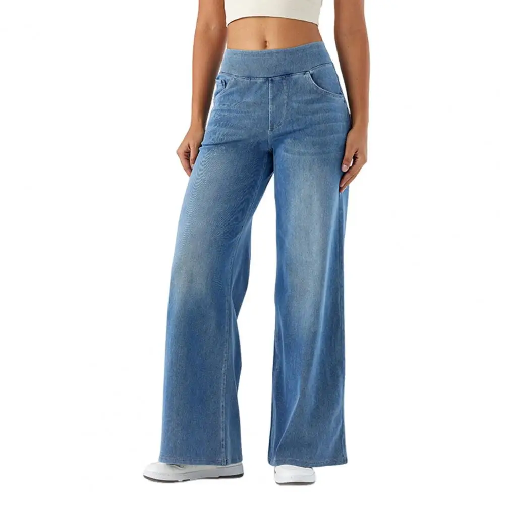 Women Sporty Jeans Streetwear High Waist Flared Jeans With Waistband | Ropa de mujer · Omeda.es - Imagen 14