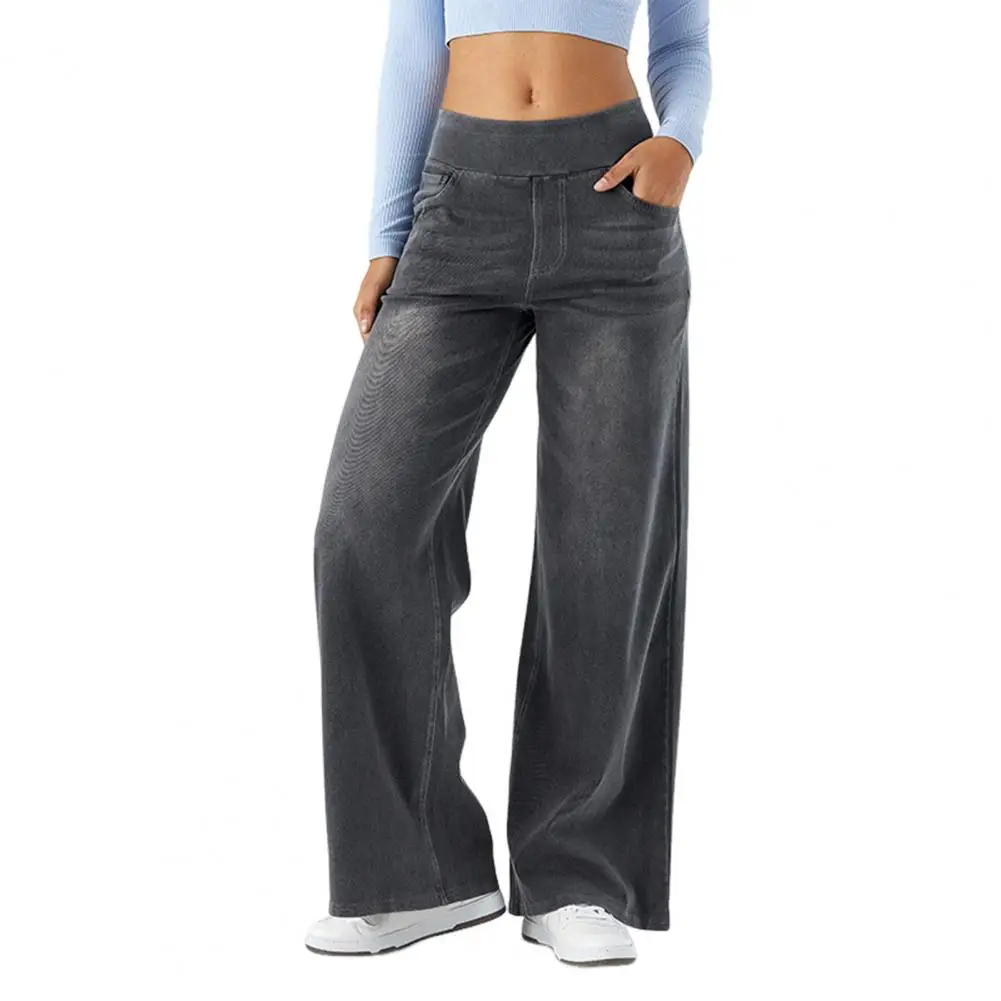 Women Sporty Jeans Streetwear High Waist Flared Jeans With Waistband | Ropa de mujer · Omeda.es - Imagen 15