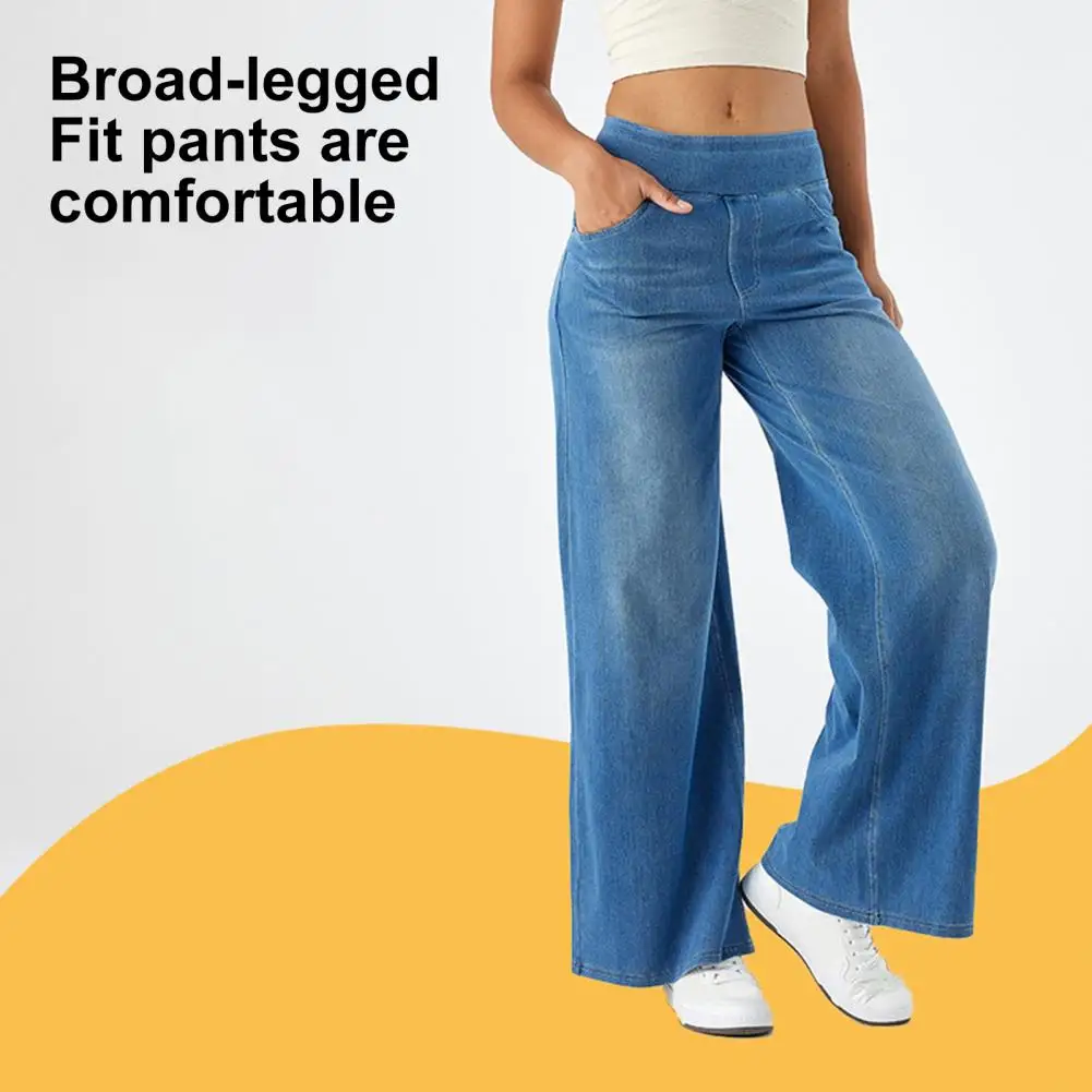 Women Sporty Jeans Streetwear High Waist Flared Jeans With Waistband | Ropa de mujer · Omeda.es - Imagen 6