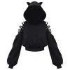 Y2k-Sudadera gótica con capucha para mujer, Top corto con orejas de | Ropa de mujer · Omeda.es