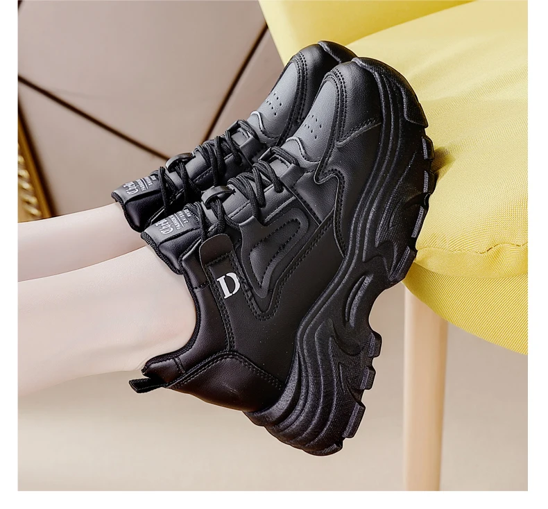 Zapatillas de deporte con plataforma blanca para mujer, zapatos | Zapatos y calzado · Omeda.es - Imagen 14