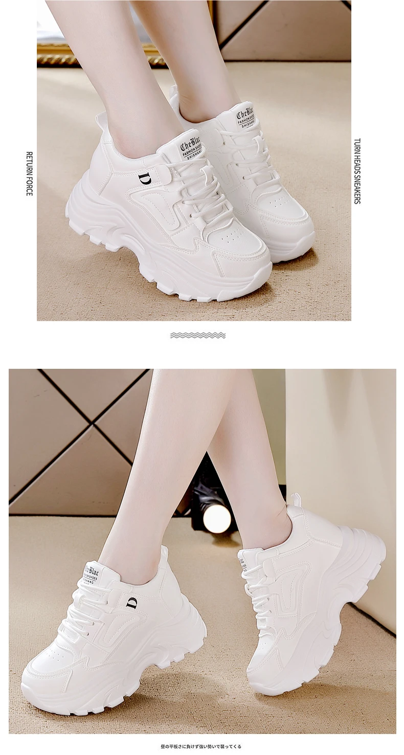 Zapatillas de deporte con plataforma blanca para mujer, zapatos | Zapatos y calzado · Omeda.es - Imagen 7