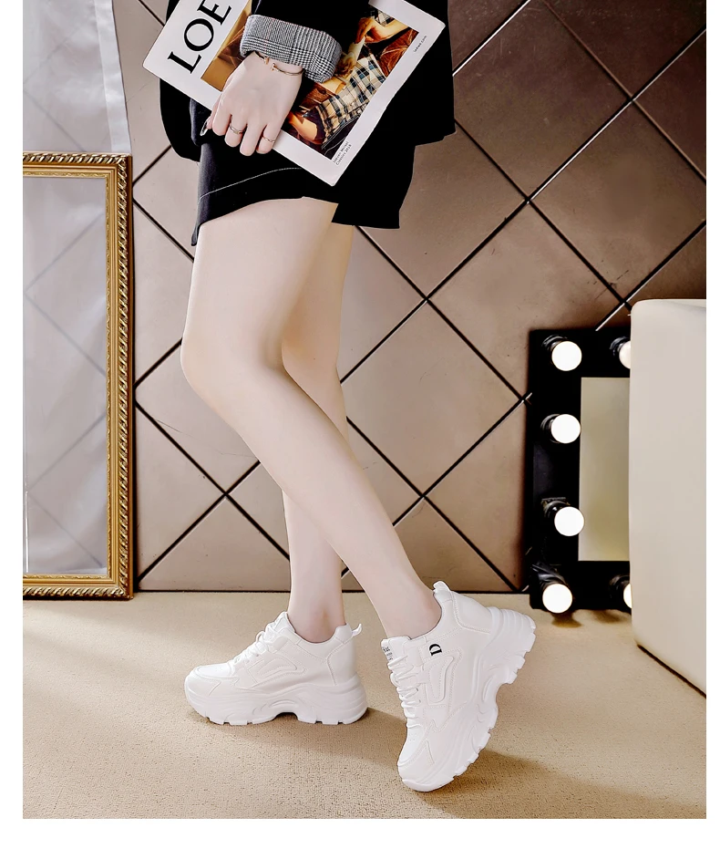 Zapatillas de deporte con plataforma blanca para mujer, zapatos | Zapatos y calzado · Omeda.es - Imagen 9