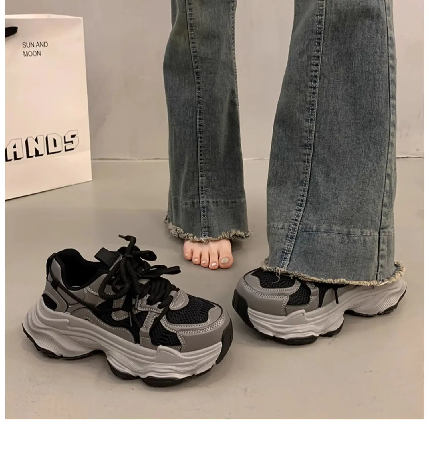 Zapatillas de deporte con plataforma gruesa para mujer, moda de | Zapatos y calzado · Omeda.es - Imagen 10