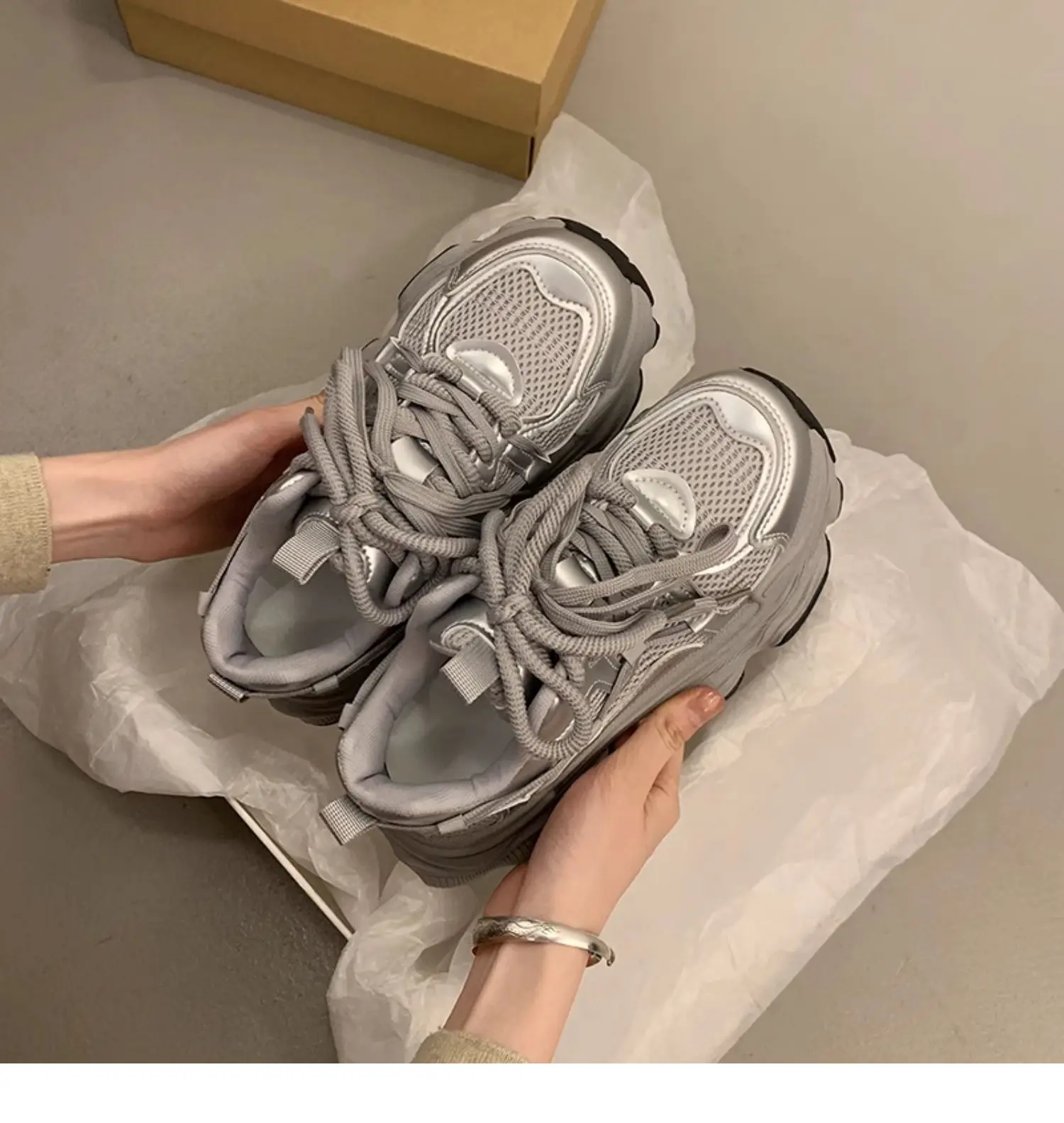 Zapatillas de deporte con plataforma gruesa para mujer, moda de | Zapatos y calzado · Omeda.es - Imagen 12