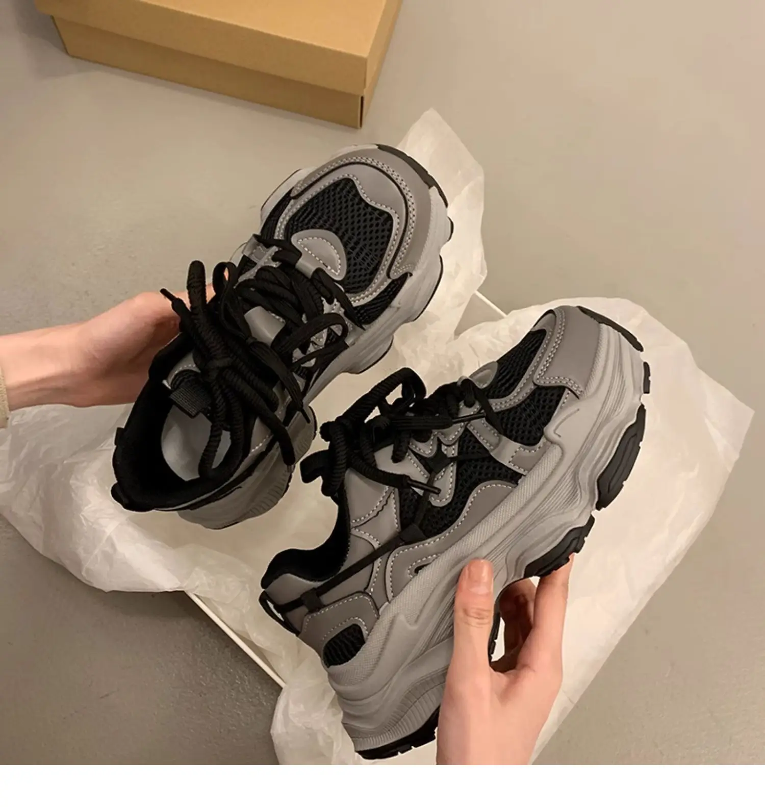 Zapatillas de deporte con plataforma gruesa para mujer, moda de | Zapatos y calzado · Omeda.es - Imagen 16