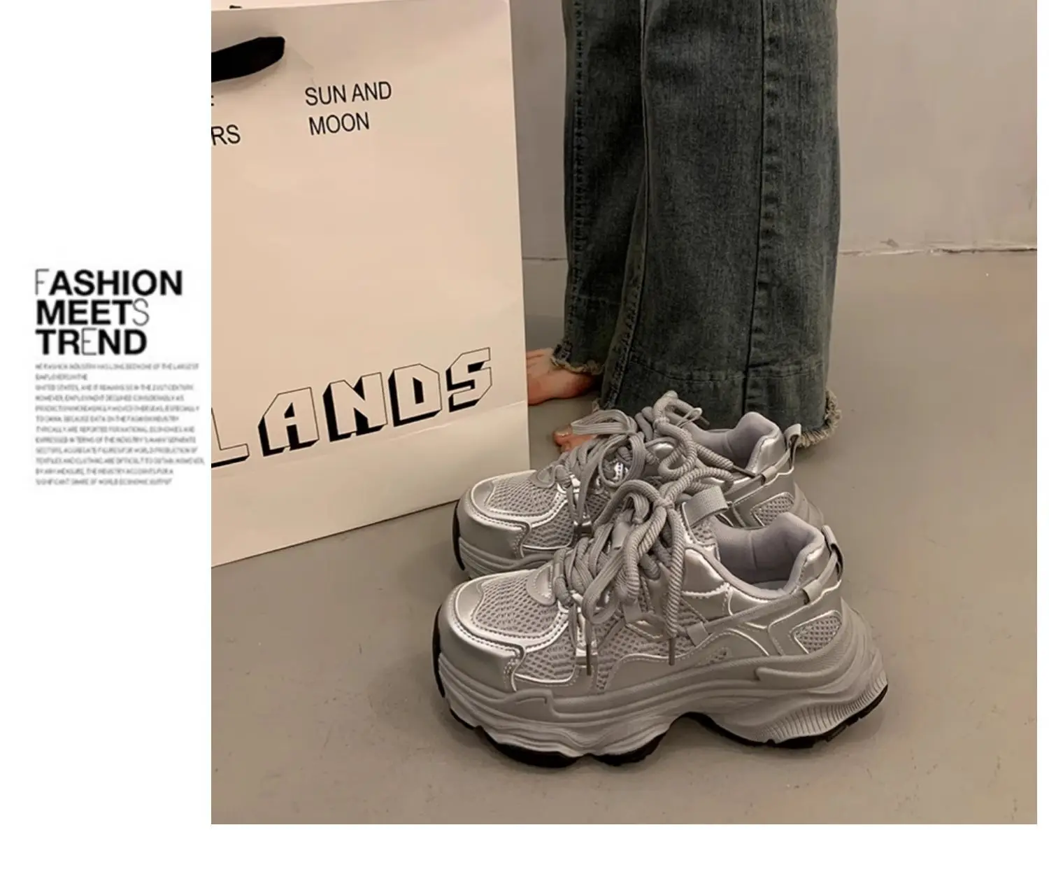 Zapatillas de deporte con plataforma gruesa para mujer, moda de | Zapatos y calzado · Omeda.es - Imagen 4