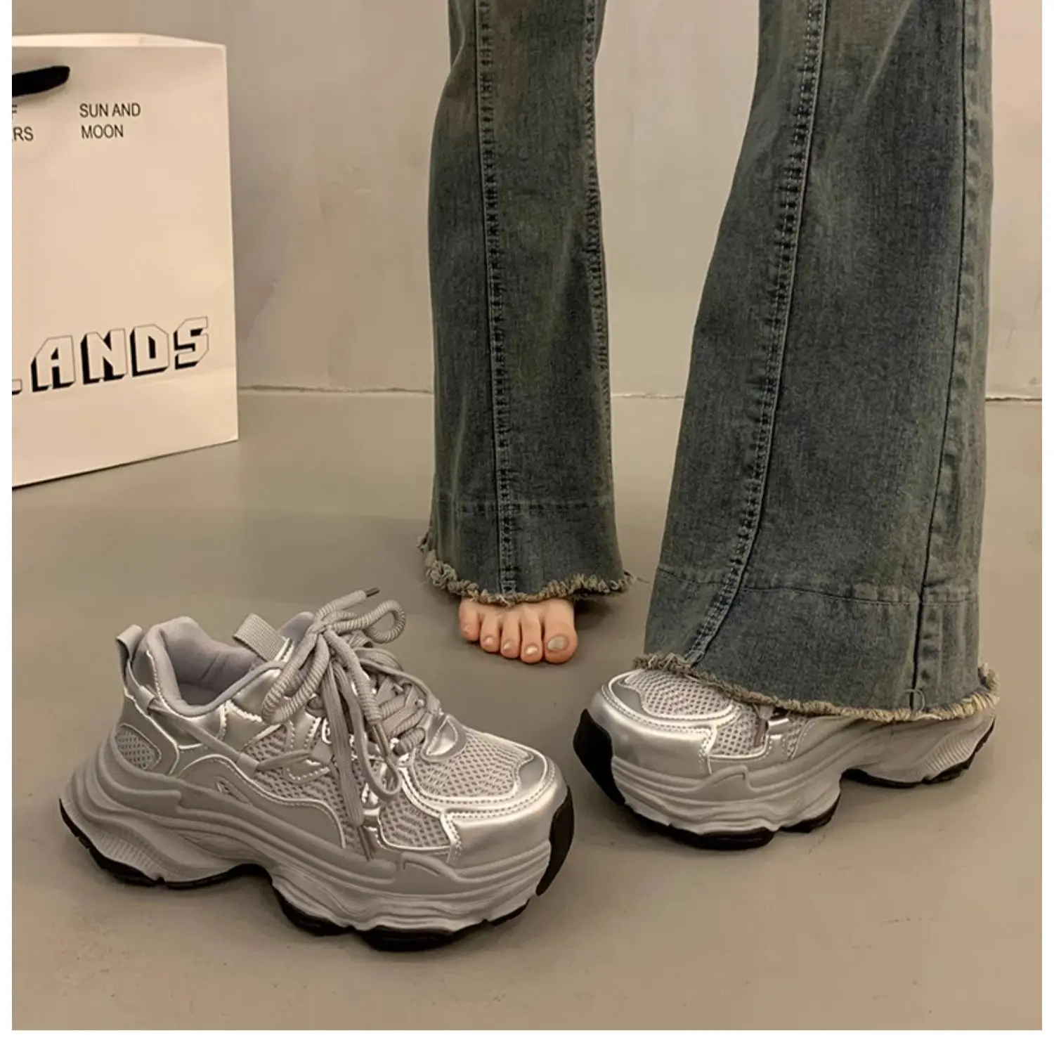 Zapatillas de deporte con plataforma gruesa para mujer, moda de | Zapatos y calzado · Omeda.es - Imagen 5