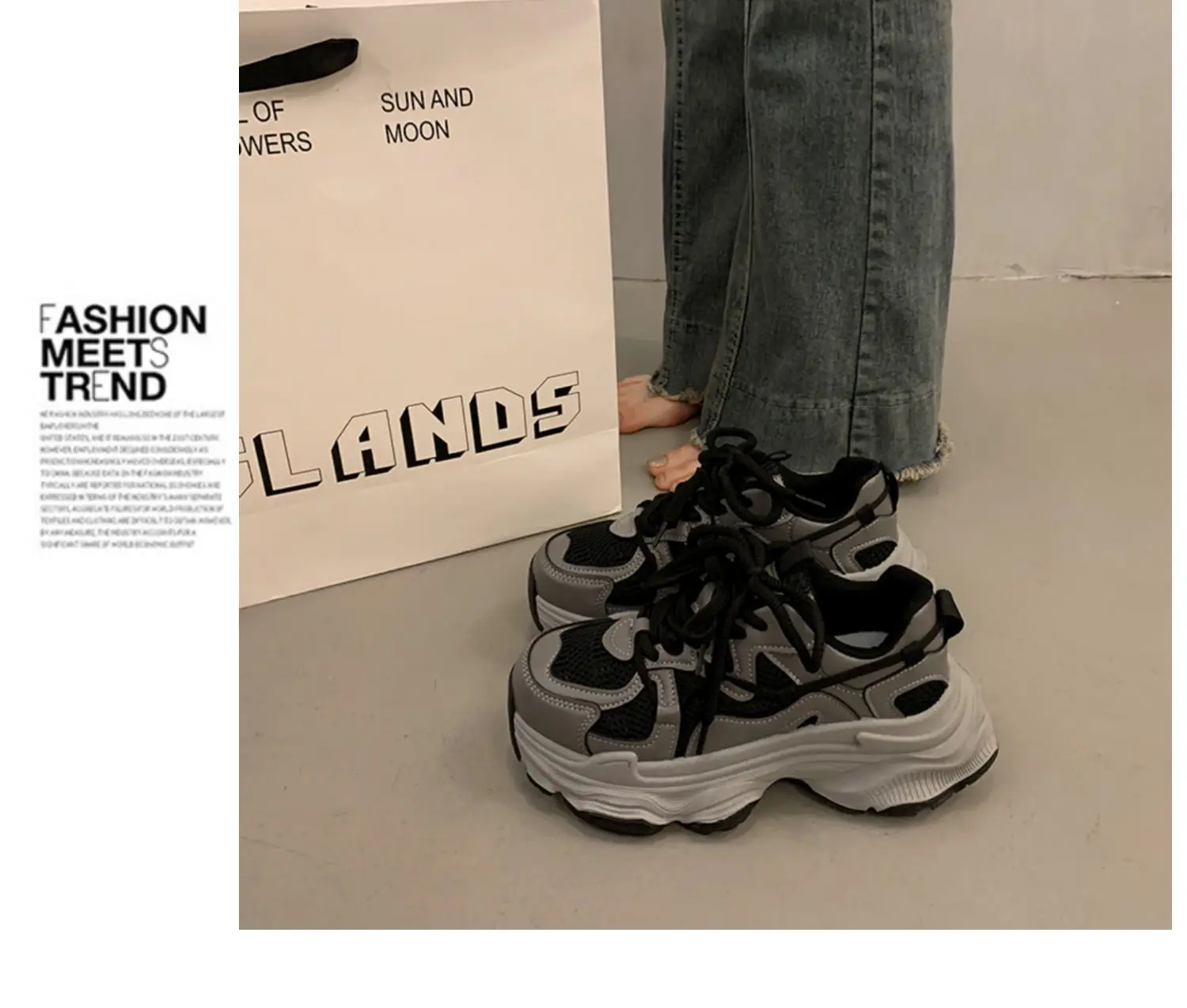 Zapatillas de deporte con plataforma gruesa para mujer, moda de | Zapatos y calzado · Omeda.es - Imagen 9