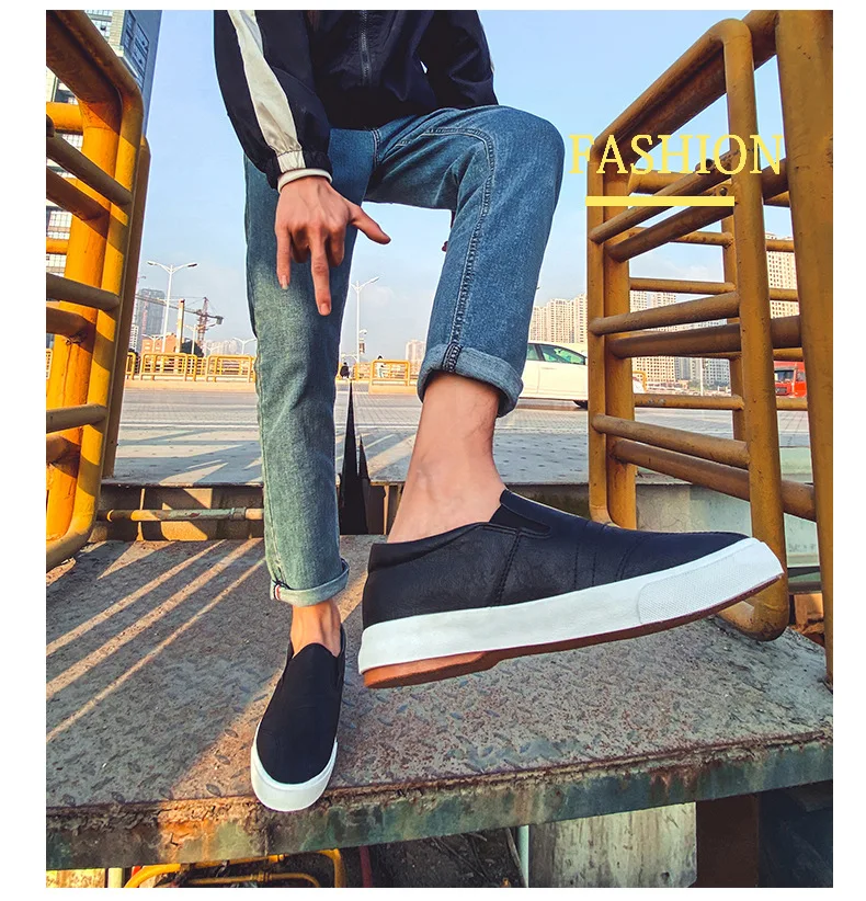 Zapatos informales de cuero para hombre, mocasines sin cordones de | Zapatos y calzado · Omeda.es - Imagen 12