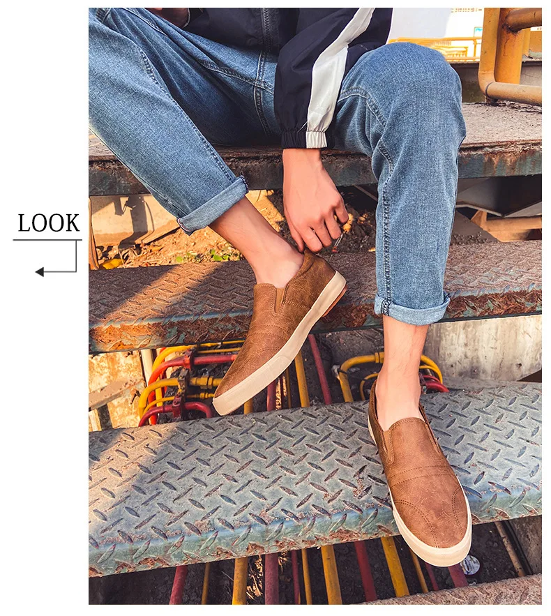 Zapatos informales de cuero para hombre, mocasines sin cordones de | Zapatos y calzado · Omeda.es - Imagen 14