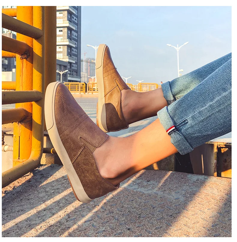 Zapatos informales de cuero para hombre, mocasines sin cordones de | Zapatos y calzado · Omeda.es - Imagen 15