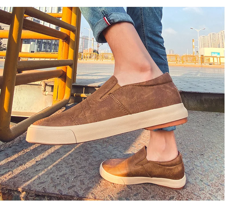 Zapatos informales de cuero para hombre, mocasines sin cordones de | Zapatos y calzado · Omeda.es - Imagen 16