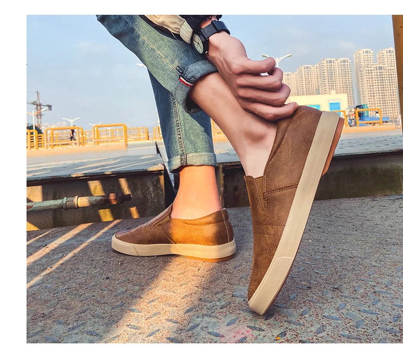 Zapatos informales de cuero para hombre, mocasines sin cordones de | Zapatos y calzado · Omeda.es - Imagen 17