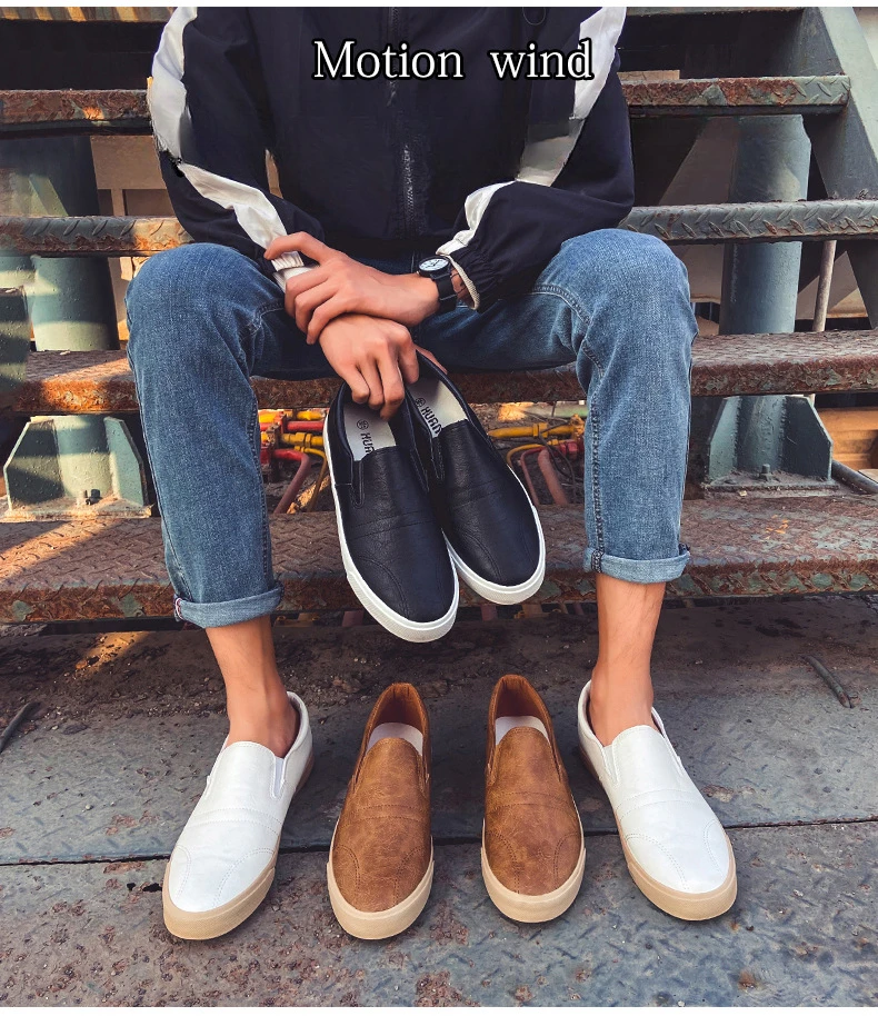 Zapatos informales de cuero para hombre, mocasines sin cordones de | Zapatos y calzado · Omeda.es - Imagen 3