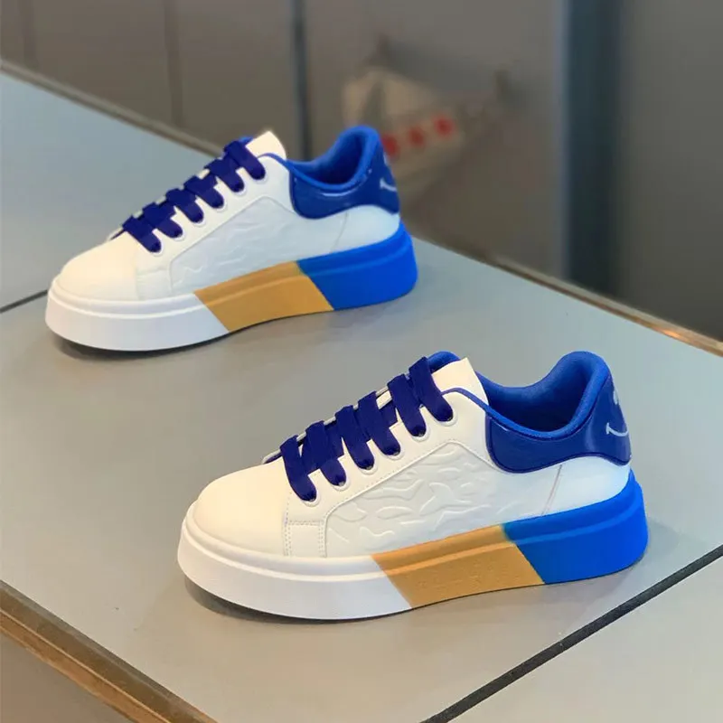 Zapatos informales para hombre, zapatillas blancas con suela gruesa, | Zapatos y calzado · Omeda.es - Imagen 13