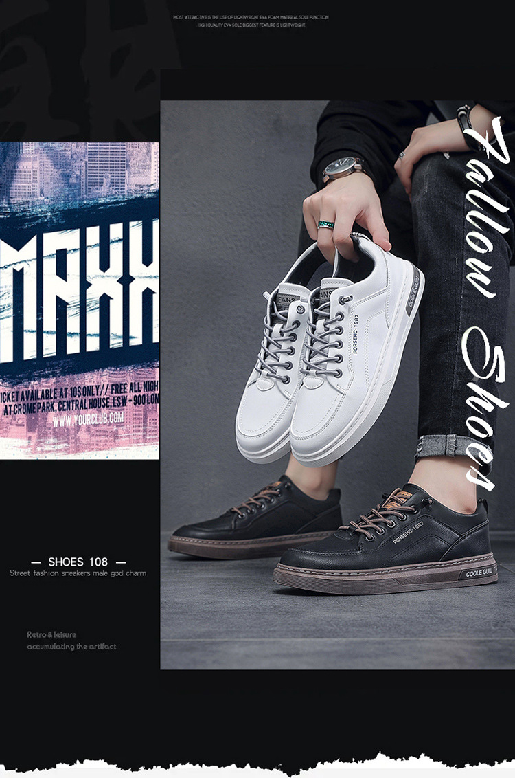 Zapatos informales para hombre, zapatillas blancas transpirables, | Zapatos y calzado · Omeda.es - Imagen 5