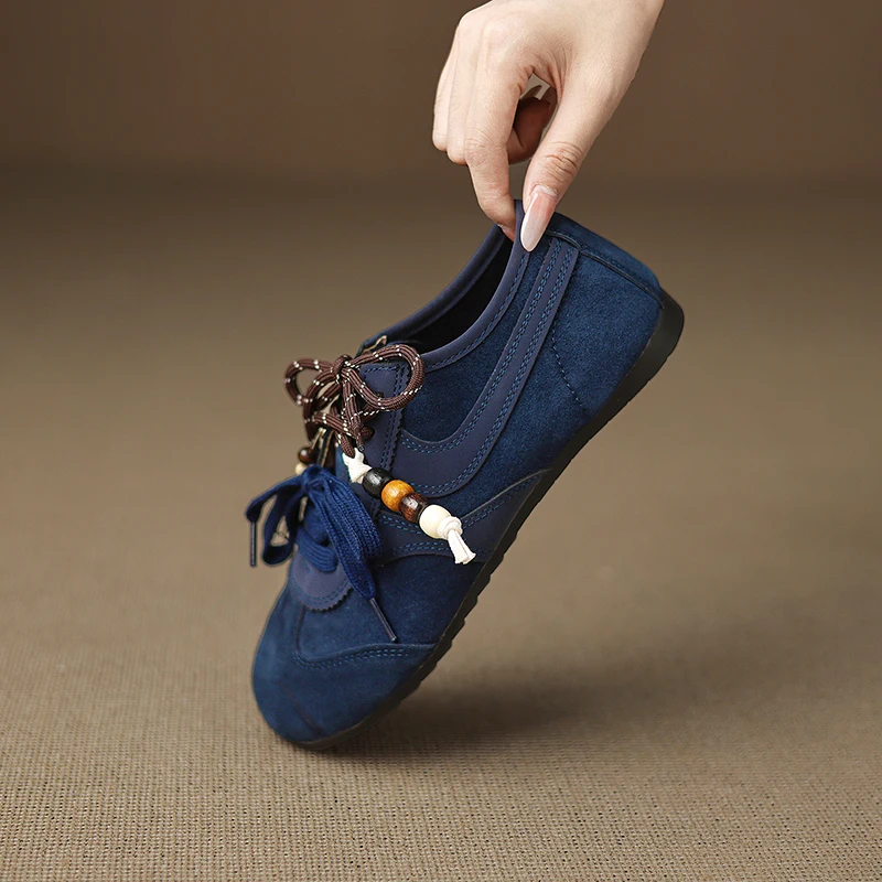 Zapatos de mujer, zapatillas planas informales, punta redonda, | Zapatos y calzado · Omeda.es - Imagen 6