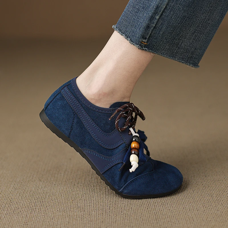 Zapatos de mujer, zapatillas planas informales, punta redonda, | Zapatos y calzado · Omeda.es - Imagen 8