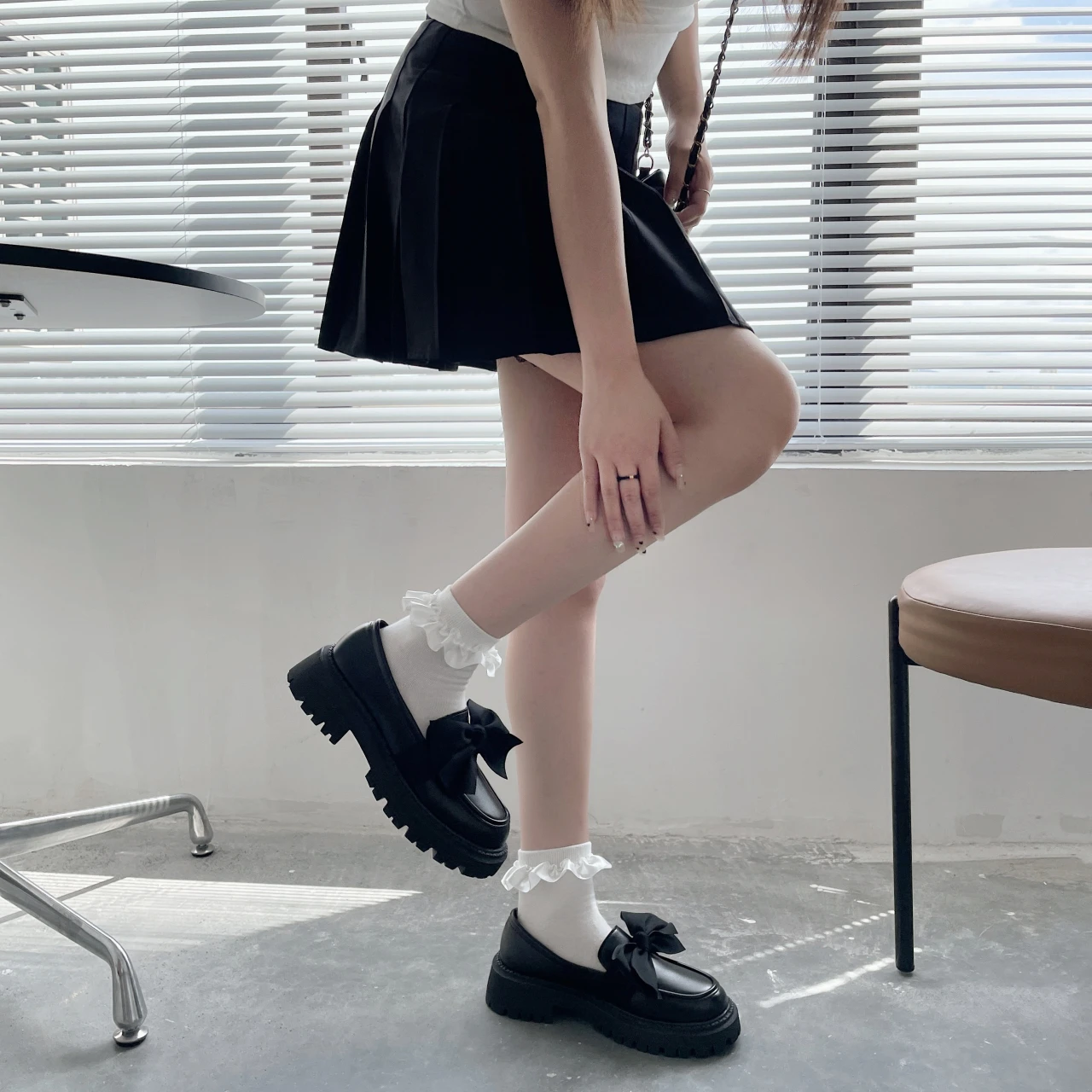 Zapatos planos de cuero con lazo para mujer, mocasines de tacón | Zapatos y calzado · Omeda.es - Imagen 10