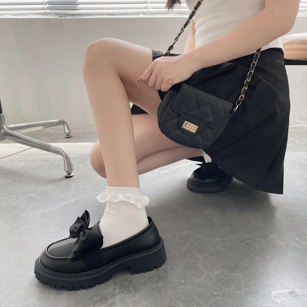 Zapatos planos de cuero con lazo para mujer, mocasines de tacón | Zapatos y calzado · Omeda.es - Imagen 12