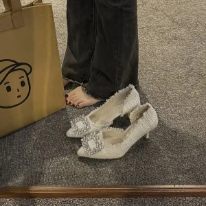 Zapatos de tacón de aguja para mujer, sandalias puntiagudas con | Zapatos y calzado · Omeda.es